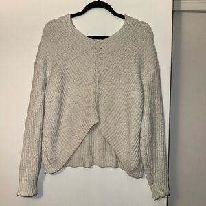 Urban Outfitters XS Chunky Chenille Knit White Asymmetrical Women’s Sweater EUC